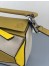 Loewe Puzzle Mini Bag In Ochre/White/Yellow Calfskin