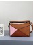 Loewe Puzzle Mini Bag In Brown/Camel/Pink Calfskin