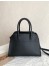 The Row Margaux 10 Top Handle Bag in Black Suede Leather