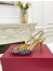 Valentino VLogo Signature Slingback Pumps 80mm in Woven Metallic Leather