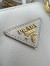 Prada Mini Galleria Shoulder Bag in White Saffiano Leather