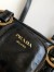 Prada Dangle Top-handle Mini Bag in Black Vintage Leather