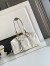 Prada Dangle Top-handle Medium Bag in White Vintage Leather