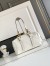 Prada Dangle Top-handle Medium Bag in White Vintage Leather