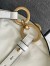 Prada Dangle Top-handle Medium Bag in White Vintage Leather