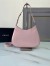 Prada Cleo Large Shoulder Bag In Pink Brushed Leather