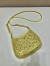 Prada Cleo Shoulder Bag in Yellow Satin with Crystals 