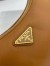 Prada Arque Small Shoulder Bag in Brown Leather with Shearling 