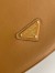 Prada Demi-lune Large Shoulder Bag in Brown Leather