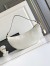 Prada Demi-lune Large Shoulder Bag in White Leather