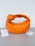 Bottega Veneta Jodie Mini Bag in Orange Intrecciato Lambskin