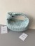 Bottega Veneta Jodie Mini Bag in Teal Washed Intrecciato Lambskin