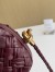 Bottega Veneta Knot On Strap In Barolo Foulard Intreccio Leather