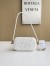 Bottega Veneta Knot On Strap In White Foulard Intreccio Leather