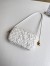 Bottega Veneta Knot On Strap In White Foulard Intreccio Leather