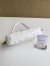Bottega Veneta Knot On Strap In White Foulard Intreccio Leather