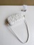 Bottega Veneta Knot On Strap In White Foulard Intreccio Leather
