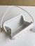 Bottega Veneta Knot On Strap In White Foulard Intreccio Leather
