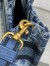 Dior Mini Book Tote with Strap in Blue Denim Oblique Jacquard
