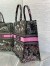 Dior Medium Book Tote Bag in Black Dior Around the World Embroidery