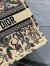 Dior Medium Book Tote Bag in Beige Raffia with Dior Cabinet de Curiosites