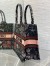 Dior Medium Book Tote Bag in Black Raffia with Dior Cabinet de Curiosites