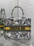 Dior Medium Book Tote Bag in Embroidery with Yellow Dior Chardons Motif