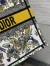 Dior Medium Book Tote Bag in Embroidery with Yellow Dior Chardons Motif