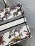 Dior Medium Book Tote Bag In White Jardin Botanique Embroidery