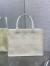 Dior Medium Book Tote Bag in White Toile de Jouy Soleil Macramé Embroidery