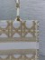Dior Medium Book Tote Bag in White and Gold Macrocannage Embroidery