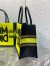 Dior Medium Book Tote Bag in Yellow and Blue Miss Dior Graffiti Embroidery 