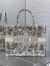 Dior Medium Book Tote Bag in Gold Millefiori Unicorn Embroidery