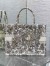 Dior Medium Book Tote Bag in Gold Millefiori Unicorn Embroidery