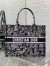 Dior Medium Book Tote Bag in Black Millefiori Unicorn Embroidery