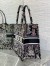 Dior Medium Book Tote Bag in Black Millefiori Unicorn Embroidery