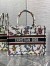 Dior Medium Book Tote Bag In White Dior Petites Fleurs Embroidery