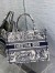 Dior Medium Book Tote Bag In Blue Toile De Jouy Embroidery