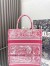 Dior Medium Dioriviera Book Tote in Pink Toile de Jouy Embroidery