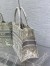 Dior Medium Book Tote Bag In Grey Toile De Jouy Embroidery