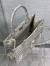 Dior Medium Book Tote Bag In Grey Toile De Jouy Embroidery