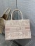 Dior Medium Book Tote Bag In Pink Toile De Jouy Embroidery