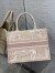 Dior Medium Book Tote Bag In Pink Toile De Jouy Embroidery