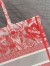 Dior Medium Book Tote Bag In Pink Transparent Toile de Jouy Canvas
