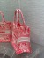 Dior Medium Book Tote Bag In Pink Transparent Toile de Jouy Canvas