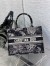 Dior Medium Book Tote Bag In Black Toile de Jouy Zodiac Embroidery