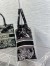 Dior Medium Book Tote Bag In Black Toile de Jouy Zodiac Embroidery