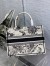 Dior Medium Book Tote Bag In White Toile de Jouy Zodiac Embroidery