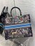 Dior Large Book Tote Bag In Blue D-Constellation Embroidery 