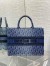 Dior Large Book Tote Bag in Blue Denim Oblique Jacquard 